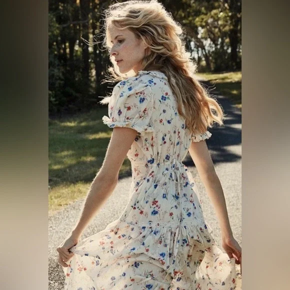 Doen Fiore Maxi Dress Octavia Floral Print Size Medium - Picture 2 of 12